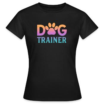 Hundetrainer - Frauen T-Shirt - Schwarz - Vorne - AI Model Female 172 dark (172cm)