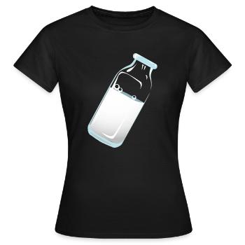 Du lait - T-shirt Femme - noir - Devant - AI Model Female 172 dark (172cm)