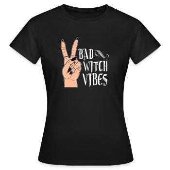 Mauvaises vibrations de sorcière - T-shirt Femme - noir - Devant - AI Model Female 172 dark (172cm)