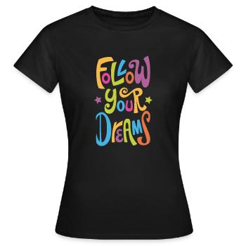 Suis tes rêves - T-shirt Femme - noir - Devant - AI Model Female 172 dark (172cm)
