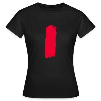 Le trait rouge - T-shirt Femme - noir - Devant - AI Model Female 172 dark (172cm)
