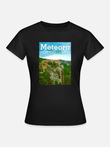 Meteora kloosters Griekenland - Dame-T-shirt - sort