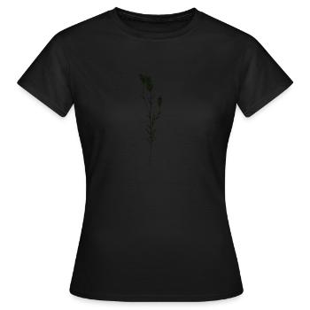 Lavendel - Frauen T-Shirt - Schwarz - Vorne - AI Model Female 172 dark (172cm)