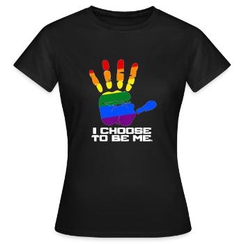 Identité gay cool - T-shirt Femme - noir - Devant - AI Model Female 172 dark (172cm)