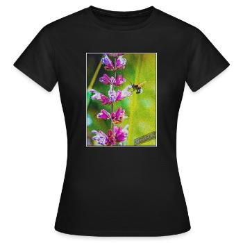 Hummel saugt Nektar - Frauen T-Shirt - Schwarz - Vorne - AI Model Female 172 dark (172cm)