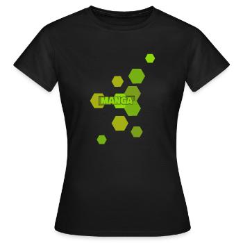 Manga - Frauen T-Shirt - Schwarz - Vorne - AI Model Female 172 dark (172cm)