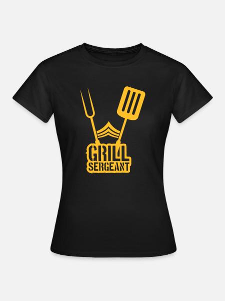 Grill Sergeant Grillparty Barbecue - Frauen T-Shirt - Schwarz