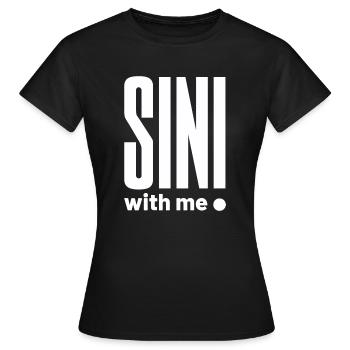 SIN with me white - Women's T-Shirt - black - Front - AI Model Female 172 dark (172cm)