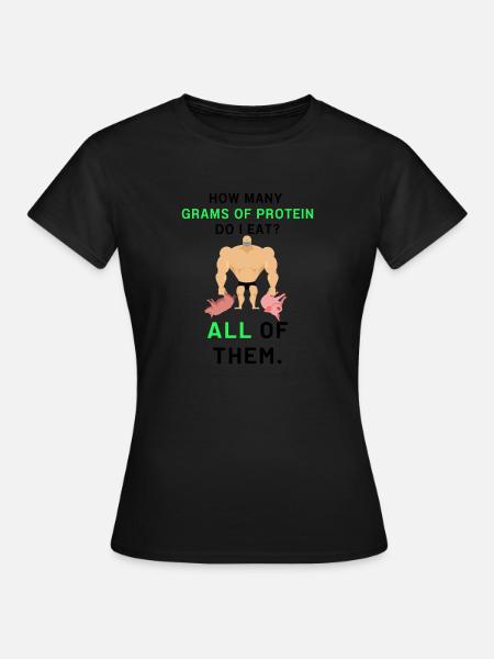 Protein Eater - Frauen T-Shirt - Schwarz