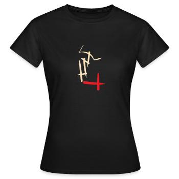 The abstract beauty - Women's T-Shirt - black - Front - AI Model Female 172 dark (172cm)