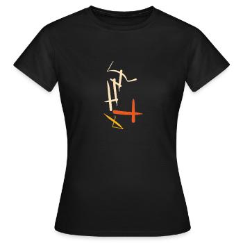 Abstraction - T-shirt Femme - noir - Devant - AI Model Female 172 dark (172cm)