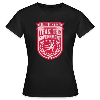 mieux fonctionner que le gouvernement - T-shirt Femme - noir - Devant - AI Model Female 172 dark (172cm)