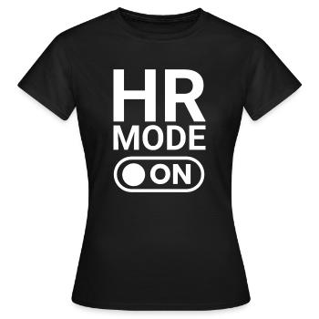 HR-Modus EIN - Frauen T-Shirt - Schwarz - Vorne - AI Model Female 172 dark (172cm)
