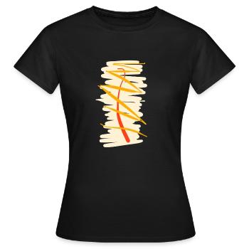 L’abstraction abstraite dans l’art abstrait - T-shirt Femme - noir - Devant - AI Model Female 172 dark (172cm)