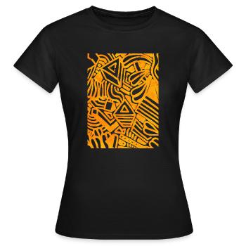 Geometric Print - Women's T-Shirt - black - Front - AI Model Female 172 dark (172cm)