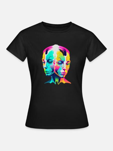 Doppelköpfe - Frauen T-Shirt - Schwarz