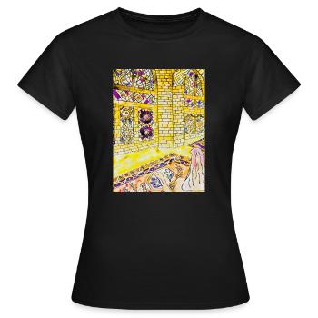 Prière du matin - T-shirt Femme - noir - Devant - AI Model Female 172 dark (172cm)