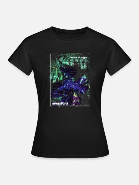 monstera - Frauen T-Shirt - Schwarz