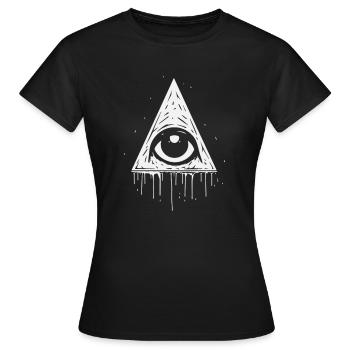 Dreieck der Traurigkeit 1 Eine Farbe - Frauen T-Shirt - Schwarz - Vorne - AI Model Female 172 dark (172cm)