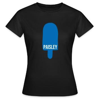 Paisley Schottland Eisdiele Paisley - Frauen T-Shirt - Schwarz - Vorne - AI Model Female 172 dark (172cm)