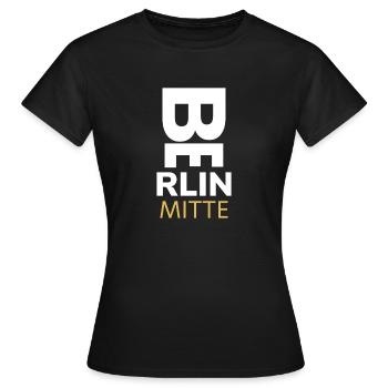 Berlin Mitte - Frauen T-Shirt - Schwarz - Vorne - AI Model Female 172 dark (172cm)
