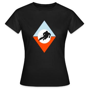 ski fahrer winter - Frauen T-Shirt - Schwarz - Vorne - AI Model Female 172 dark (172cm)