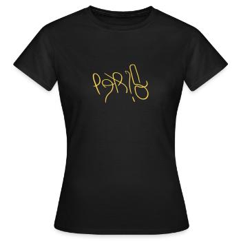 Paris d’Or - T-shirt Femme - noir - Devant - AI Model Female 172 dark (172cm)