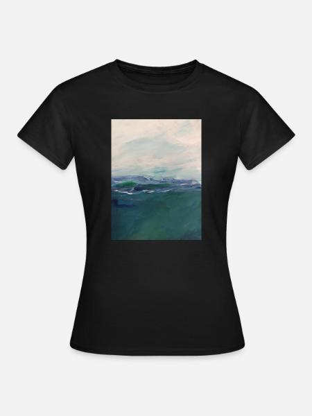 Abstraktes Meer - Frauen T-Shirt - Schwarz