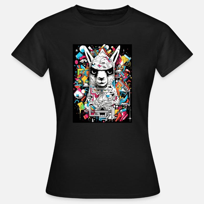 [MB] Cool llama from the block - Women's T-Shirt - black