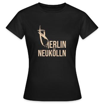 Berlin Neukölln - T-shirt Femme - noir - Devant - AI Model Female 172 dark (172cm)