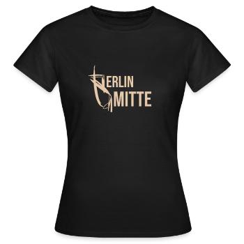 Berlin Mitte Souvenir - T-shirt Femme - noir - Devant - AI Model Female 172 dark (172cm)
