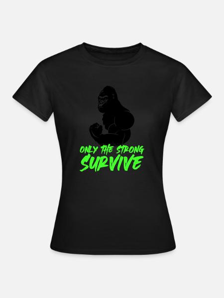 gorilla strong - Frauen T-Shirt - Schwarz