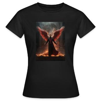 Lucifer the fallen Angel - Frauen T-Shirt - Schwarz - Vorne - AI Model Female 172 dark (172cm)