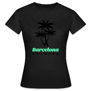 Barcelone - T-shirt Femme - noir - Devant - AI Model Female 172 dark (172cm)