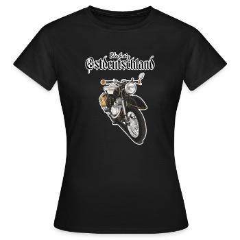 Illustration de moto Zschopau - T-shirt Femme - noir - Devant - AI Model Female 172 dark (172cm)