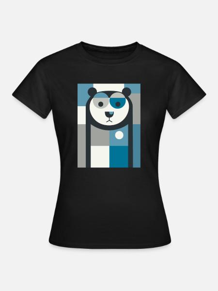 Abstrakter Bär - Frauen T-Shirt - Schwarz