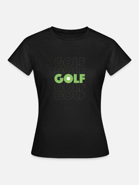 Schlankes GOLF-Design für Golfer - Frauen T-Shirt - Schwarz