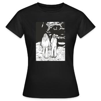 Nous et l’inconnu - T-shirt Femme - noir - Devant - AI Model Female 172 dark (172cm)