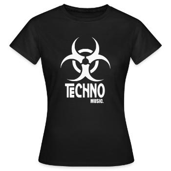 Musique techno - T-shirt Femme - noir - Devant - AI Model Female 172 dark (172cm)