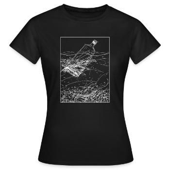 Message in a bottle - Women's T-Shirt - black - Front - AI Model Female 172 dark (172cm)