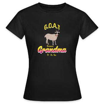 GOAT Grandma - beste Oma aller Zeiten - Frauen T-Shirt - Schwarz - Vorne - AI Model Female 172 dark (172cm)