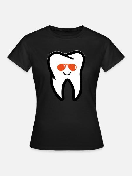 Lunettes de soleil à dents - T-shirt Femme - noir