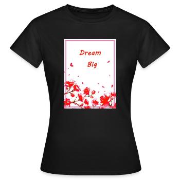 Mysteriöse Rosen erzählen von einem gehegten Traum. - Frauen T-Shirt - Schwarz - Vorne - AI Model Female 172 dark (172cm)