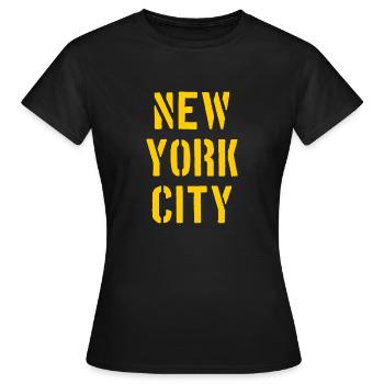 New York City - NYC - NY - Manhattan - Brooklyn - Women's T-Shirt - black - Front - AI Model Female 172 dark (172cm)