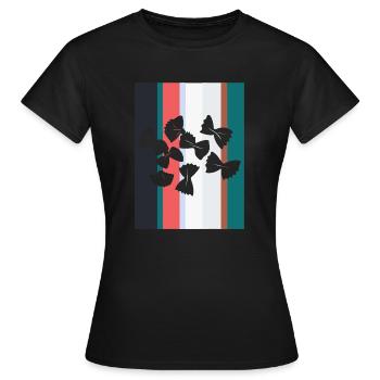 Noodles Noodle dish Spaghetti - Women's T-Shirt - black - Front - AI Model Female 172 dark (172cm)