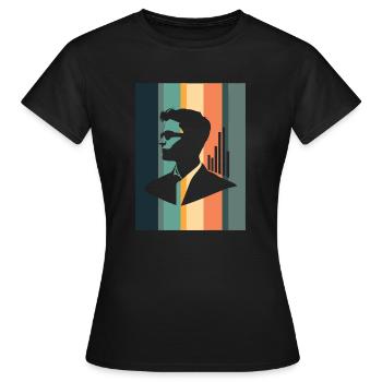 Statistiques Recherche Sciences - T-shirt Femme - noir - Devant - AI Model Female 172 dark (172cm)
