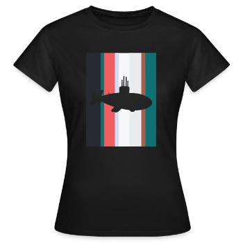 sous-marin navire sous-marin - T-shirt Femme - noir - Devant - AI Model Female 172 dark (172cm)