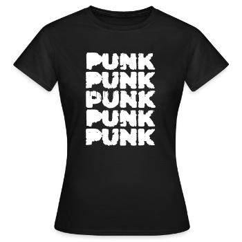 bold punk logo - Women's T-Shirt - black - Front - AI Model Female 172 dark (172cm)