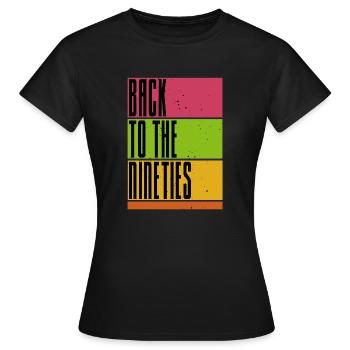 Retour vers les années quatre-vingt-dix - Musique - Musik - T-shirt Femme - noir - Devant - AI Model Female 172 dark (172cm)