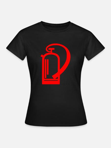 feuerloescher - Frauen T-Shirt - Schwarz